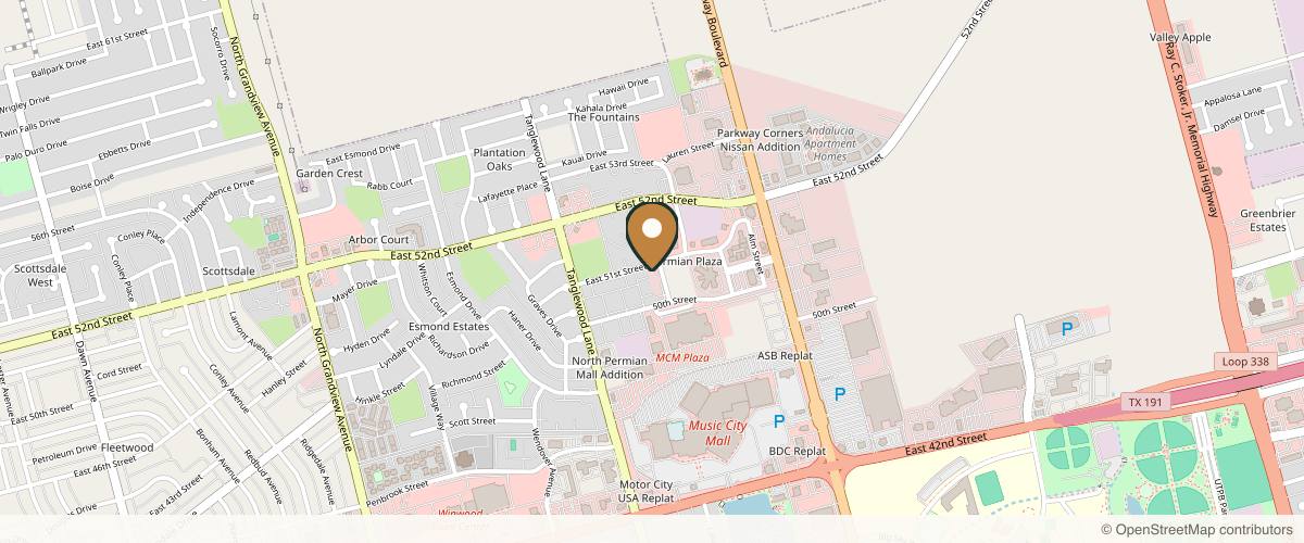 Map showing the exact location of Enrich Family Practice at 5031 Wayland Dr, Odessa, TX 79762, USA