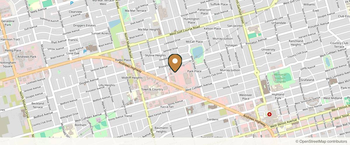 Map showing the exact location of EnviouSkin Aesthetics at 1028 Andrews Hwy H, Midland, TX 79701, USA