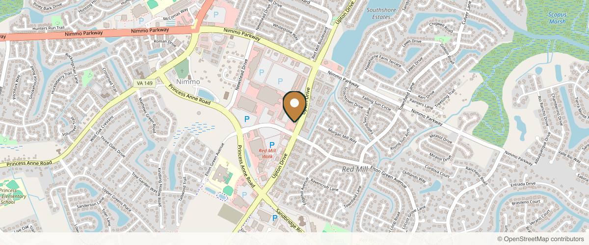Map showing the exact location of Epitome Medical Aesthetics: Norman Gonzales, MD at 2185 Upton Dr #101, Virginia Beach, VA 23454, USA