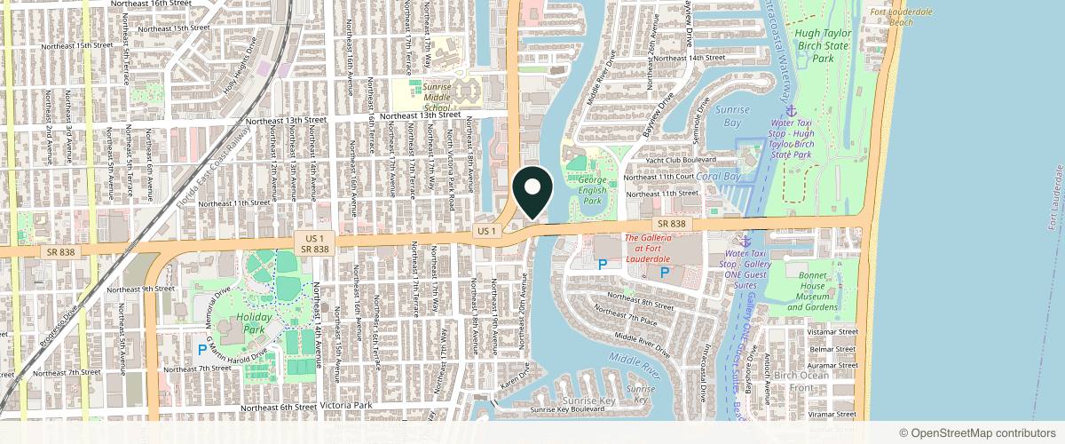 Map showing the exact location of Essential Aesthetics & Health at 1975 E Sunrise Blvd #615, Fort Lauderdale, FL 33304, USA