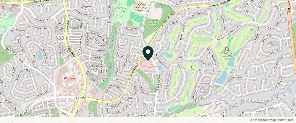 Map showing the exact location of Essential Aesthetics and Laser at 8145 Ardrey Kell Rd Ste 202, Charlotte, NC 28277, USA