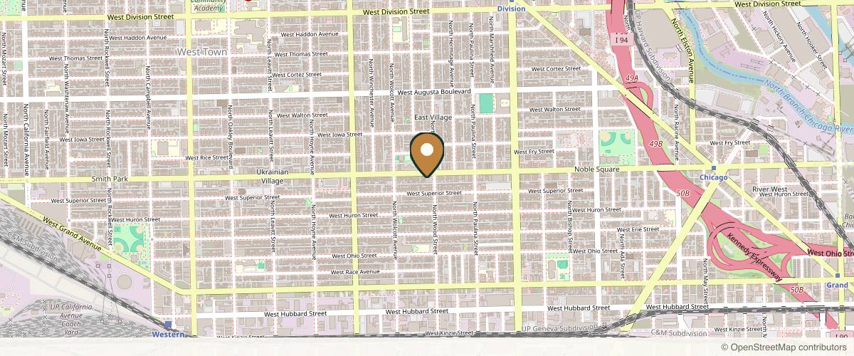 Map showing the exact location of Essex Skin Medical Aesthetics at RUUM, 1809 W Chicago Ave #5, Chicago, IL 60622, USA
