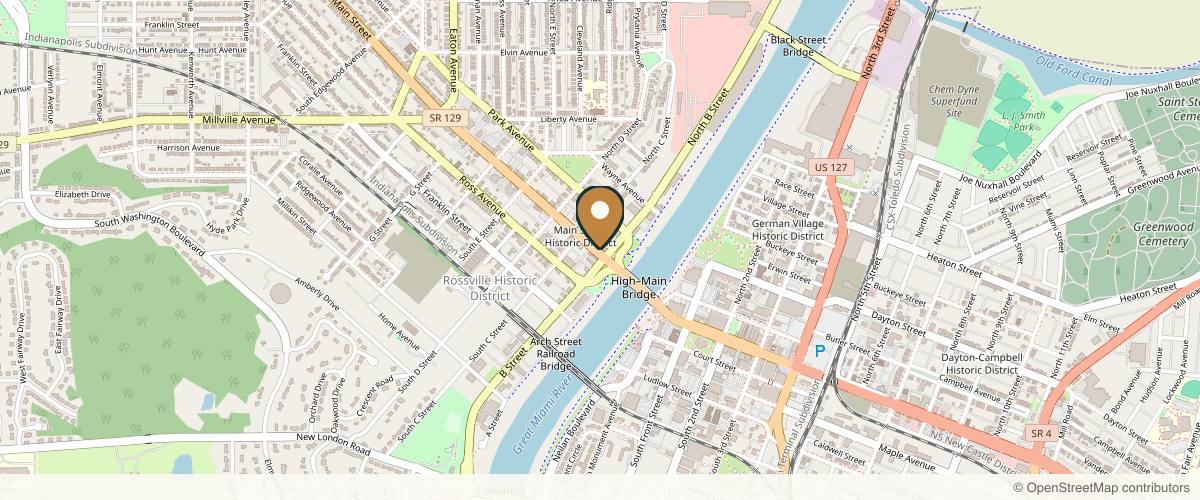 Map showing the exact location of Esteem Medspa at 110 Main St, Hamilton, OH 45013, USA