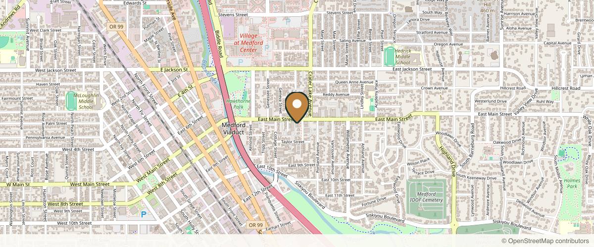 Map showing the exact location of Esteem Wellness & Spa at 836 E Main St #3, Medford, OR 97504, USA
