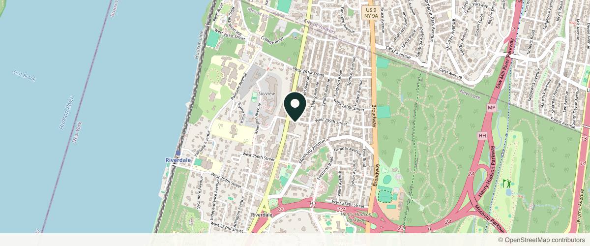 Map showing the exact location of Esthetic Generation at 444 W 259th St, Bronx, NY 10471, USA