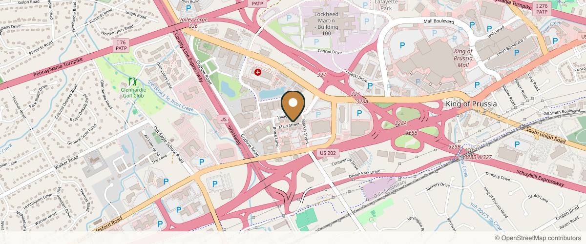 Map showing the exact location of Esthetica Medspa King of Prussia at 150 Main St Suite 140 Suite 140, King of Prussia, PA 19406, USA