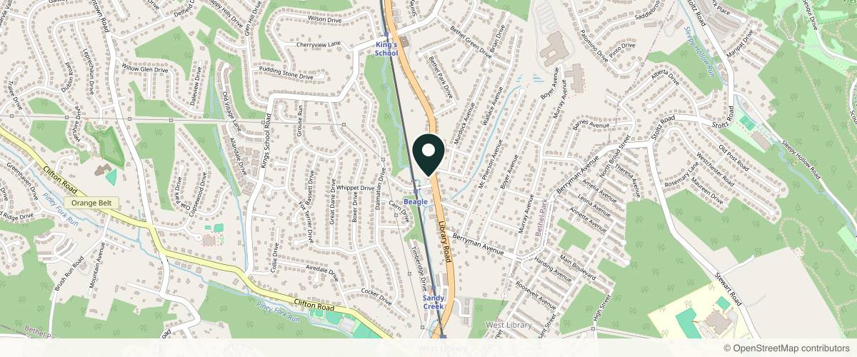Map showing the exact location of Esthetics at APM at 6040 Library Rd, Bethel Park, PA 15102, USA