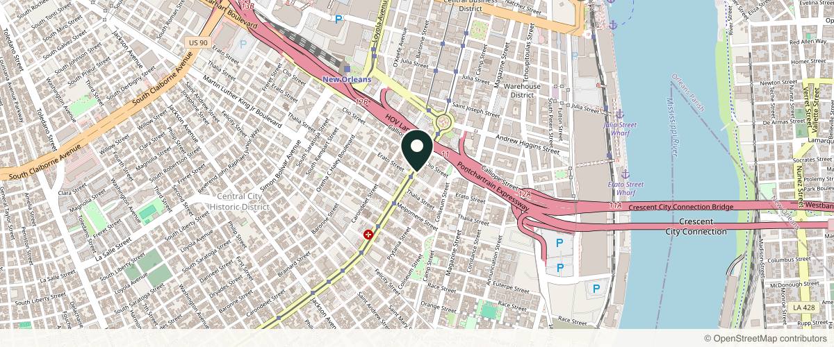 Map showing the exact location of Etre Cosmetic Dermatology & Laser Center at 1224 St Charles Ave, New Orleans, LA 70130, USA