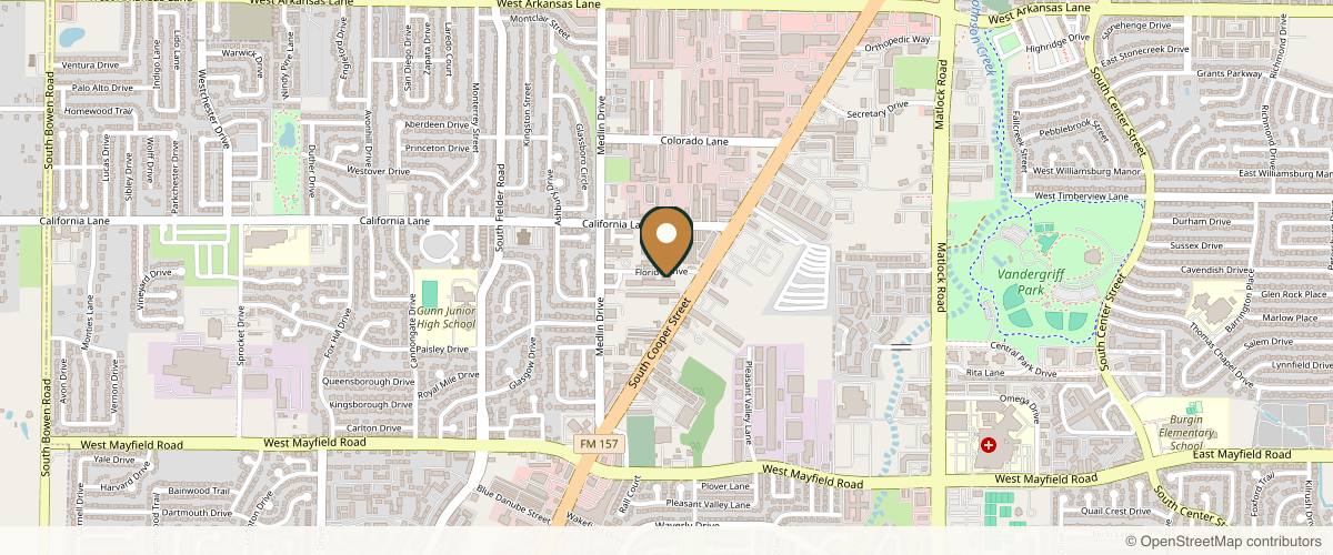 Map showing the exact location of Euro Image MedSpa at 1200 Florida Dr #120, Arlington, TX 76015, USA