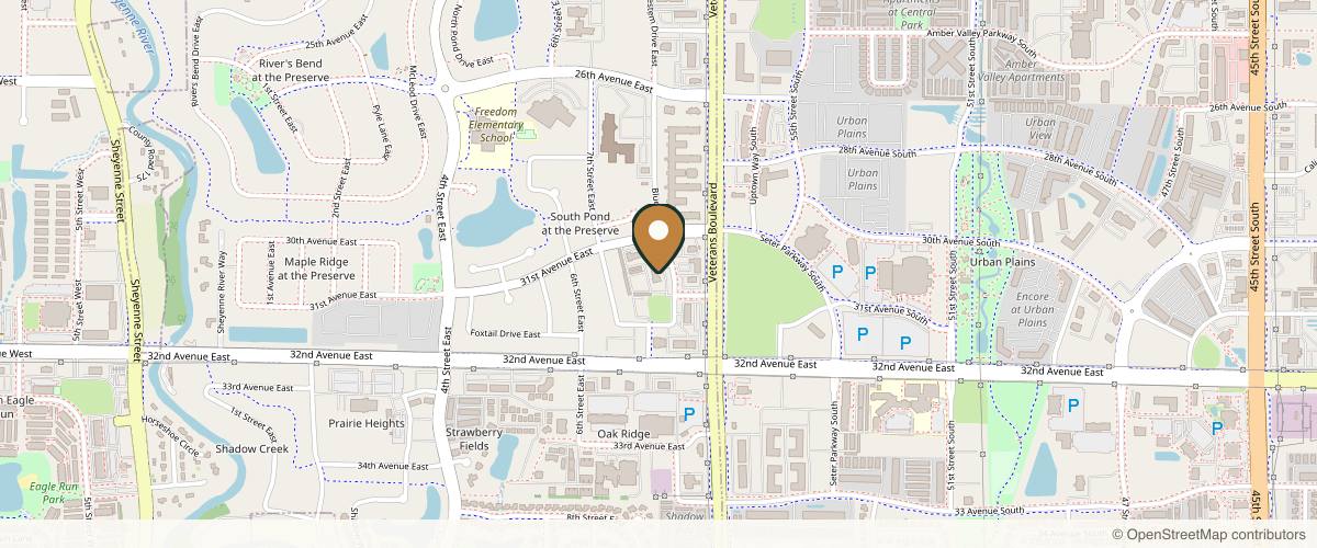 Map showing the exact location of Everest Regenerative Medicine at 3140 Bluestem Dr #107, West Fargo, ND 58078, USA