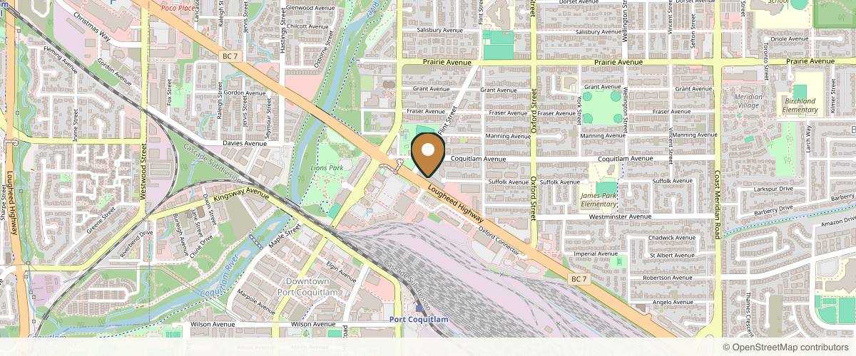 Map showing the exact location of EverYoung Laser & Skin Clinics - Port Coquitlam Cosmetic Skin Care Clinic at 2099 Lougheed Hwy Ste B210 (2nd floor, Port Coquitlam, BC V3B 1A8, Canada