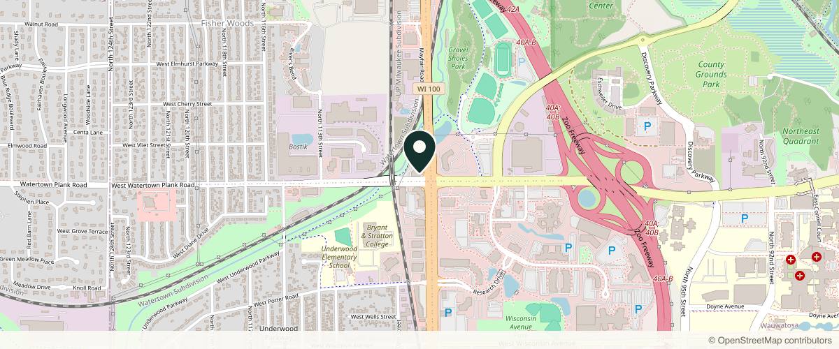 Map showing the exact location of EvolvMD MedSpa & Wellness I Milwaukee, WI at 1233 N Mayfair Rd #208, Wauwatosa, WI 53226, USA