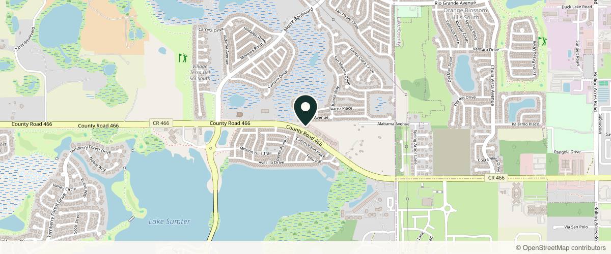 Map showing the exact location of Executive Skin and Laser at 8564 E County Rd 466 #207, The Villages, FL 32162, USA