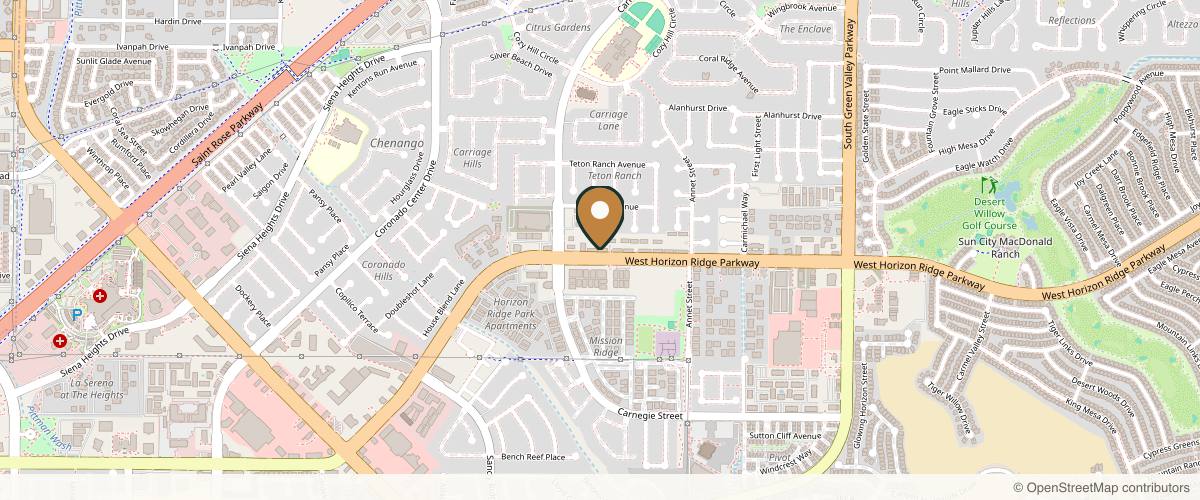 Map showing the exact location of Exotica Skin Care at 2480 W Horizon Ridge Pkwy Ste 130, Henderson, NV 89052, USA