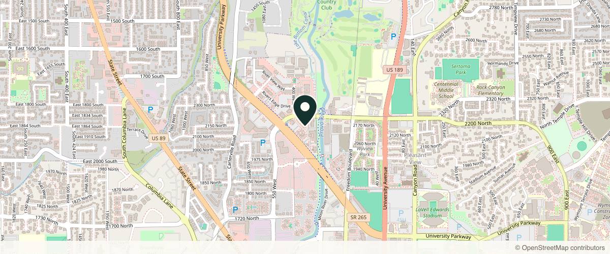 Map showing the exact location of Eye Clinic & Aesthetics of Provo at 2230 N University Pkwy #10A, Provo, UT 84604, USA