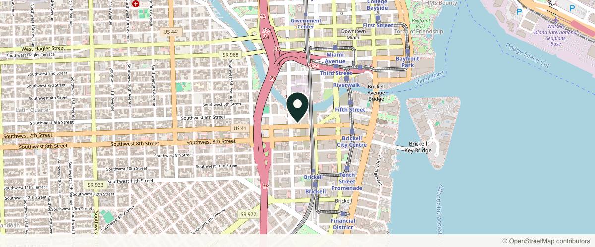Map showing the exact location of Face & Body Concept at 175 SW 7th St #1109, Miami, FL 33130, USA