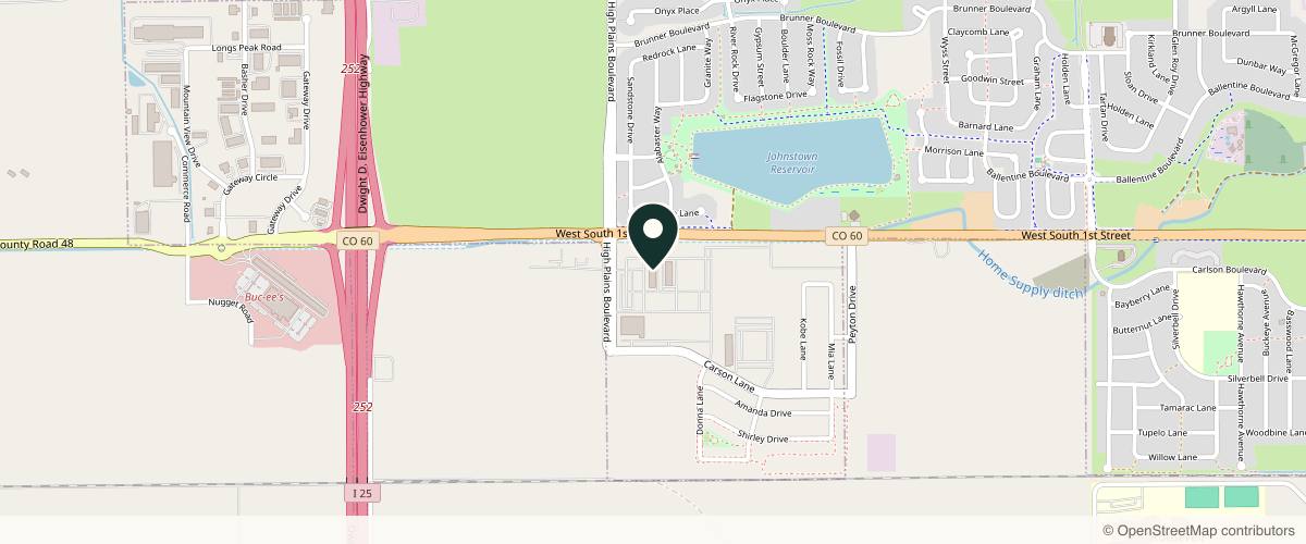 Map showing the exact location of FACE Colorado - Cameo Hartson R.N. & Jessica Benedict R.N. at 4395 Ledge Rock Dr #130, Johnstown, CO 80534, USA