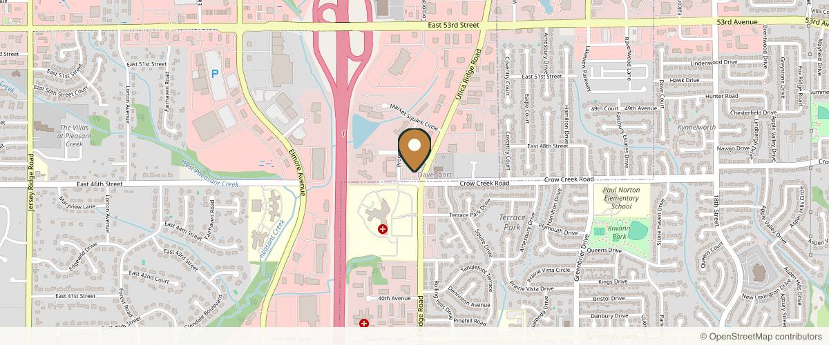 Map showing the exact location of FACE Esthetics & Beauty Studio at 4610 Utica Ridge Rd Ste 124 and 125, Davenport, IA 52807, USA