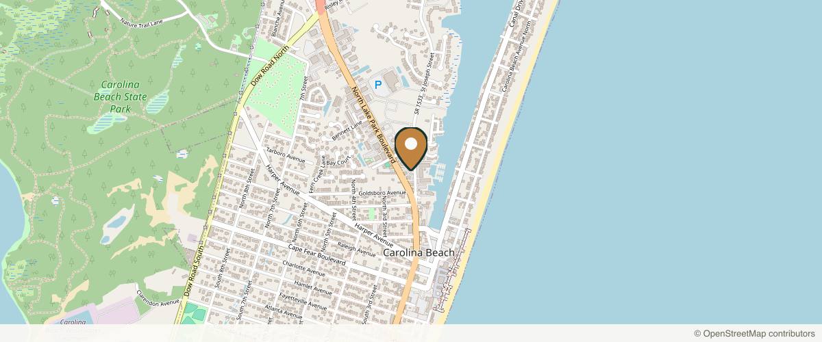 Map showing the exact location of Face First Aesthetics and Acne Clinic at 703 St Joseph St #101, Carolina Beach, NC 28428, USA