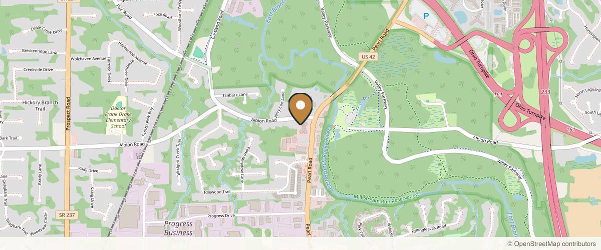 Map showing the exact location of Face Forward Aesthetics at 10800 Pearl Rd Ste B5, Strongsville, OH 44136, USA