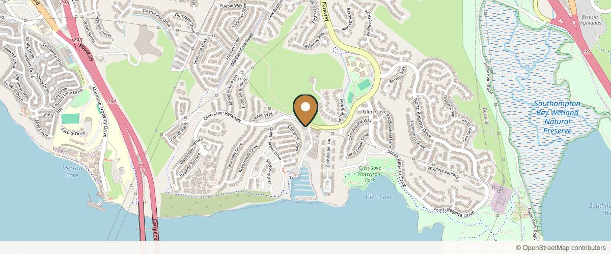 Map showing the exact location of Face Lab Aesthetics at 195 Glen Cove Marina Rd Ste 200A, Vallejo, CA 94591, USA