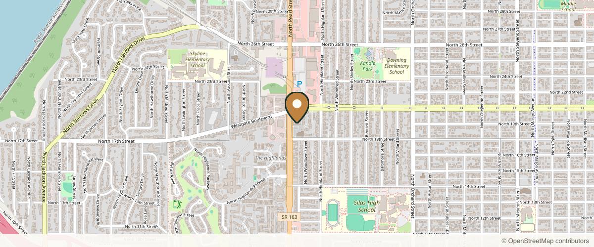 Map showing the exact location of FACE Medical Aesthetics at 1919 N Pearl St Ste A-2, Tacoma, WA 98406, USA