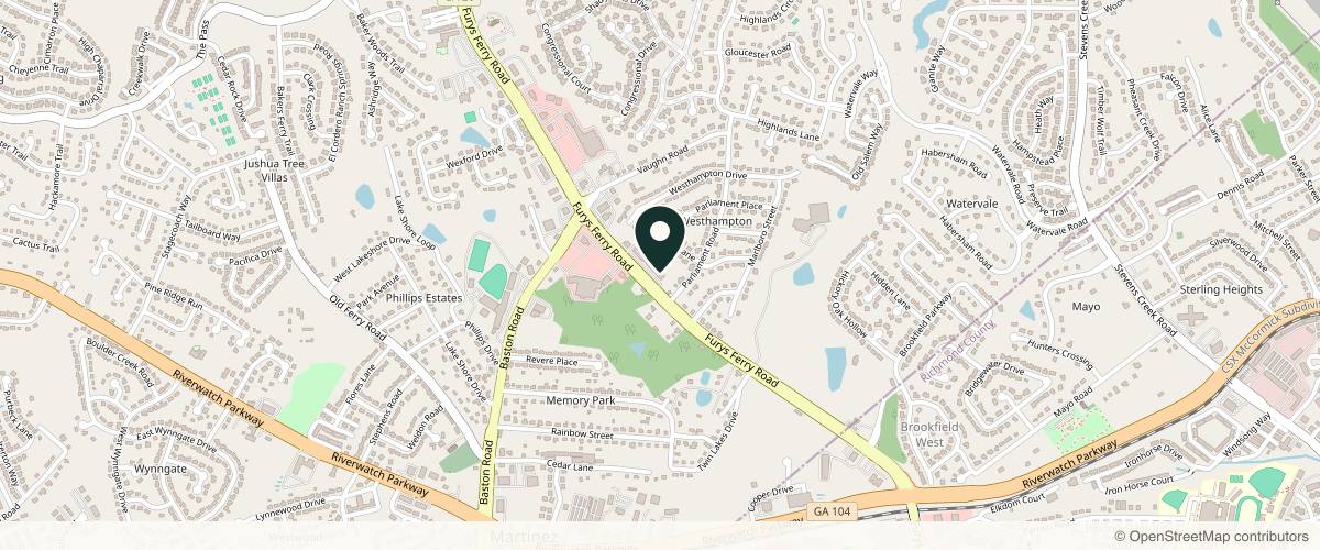 Map showing the exact location of Face to Face Spa at Augusta at 339 Furys Ferry Rd #2, Martinez, GA 30907, USA