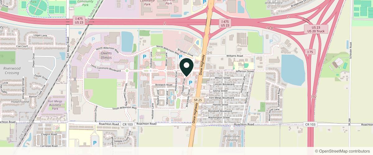 Map showing the exact location of Face to Face Spa at Toledo at 3120 Chappel Dr, Perrysburg, OH 43551, USA