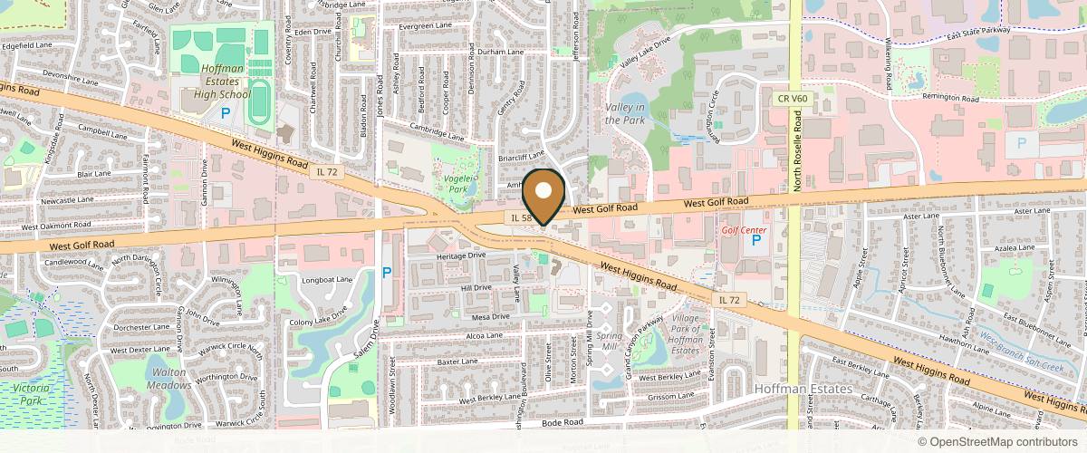 Map showing the exact location of Face Works Plastic Surgery & Med Spa | Fillers | Awake Jawline Lipo | Awake Face Lift at 501 W Golf Rd A, Schaumburg, IL 60195, USA
