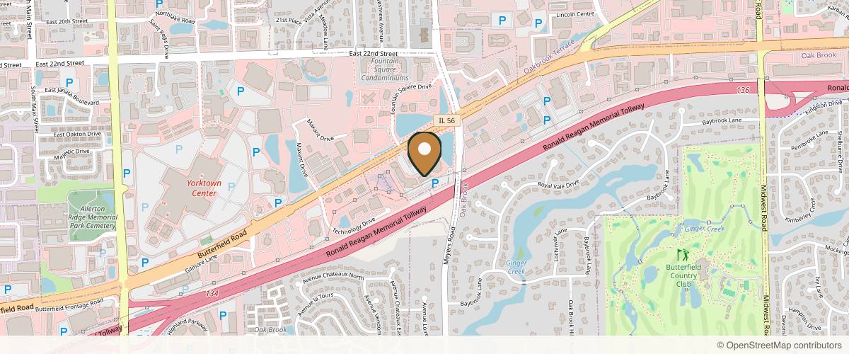 Map showing the exact location of Facecard MedSpa at 3021 Butterfield Rd C204, Oak Brook, IL 60523, USA