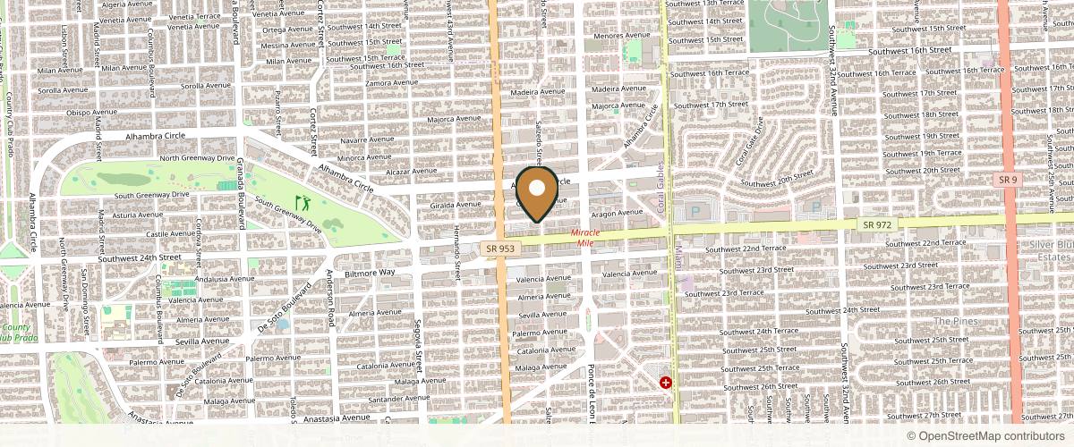 Map showing the exact location of FaceMe Aesthetics - Botox Miami / Microneedling Miami at 300 Aragon Ave suite 320, Coral Gables, FL 33134, USA