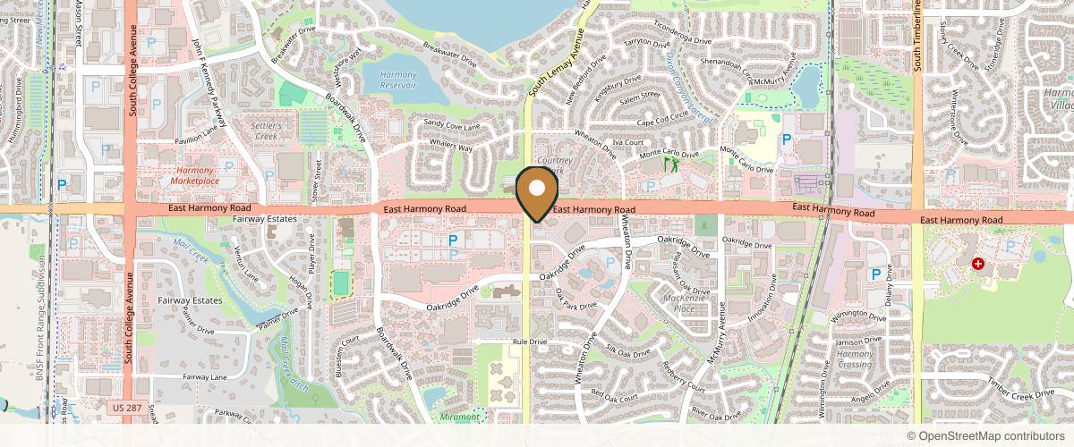 Map showing the exact location of Facetté Medical Spa at 1100 Haxton Dr Ste 100, Fort Collins, CO 80525, USA