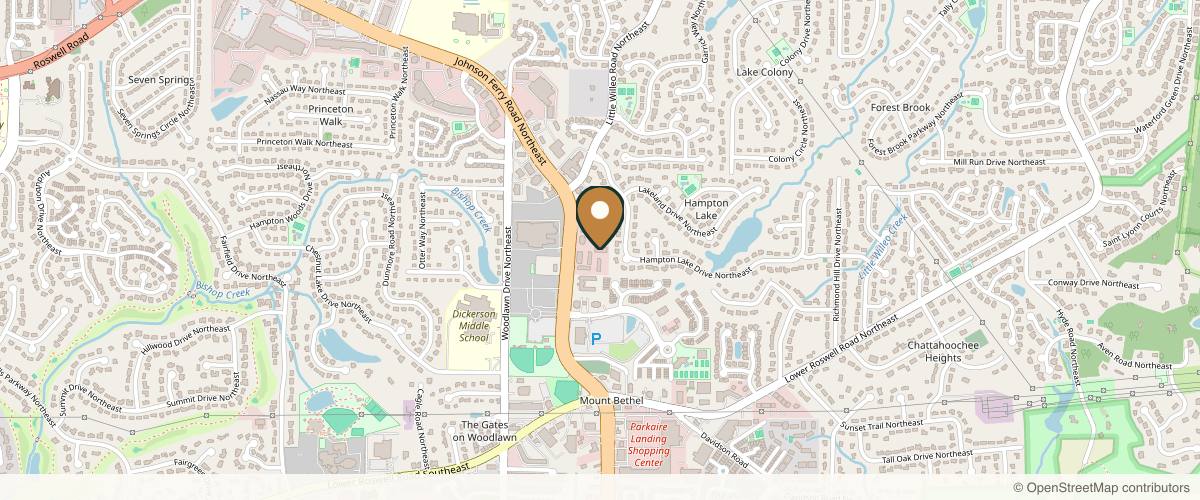 Map showing the exact location of Ferrara Medical Aesthetics at 1000 Johnson Ferry Rd Bldg e suite 125, Marietta, GA 30068, USA