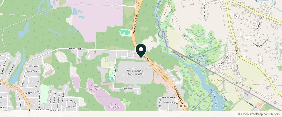 Map showing the exact location of Findley Dermatology at 1275 Wampanoag Trl Ste 6, Riverside, RI 02915