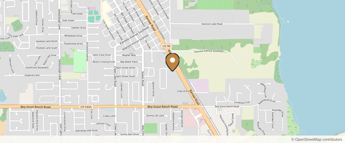 Map showing the exact location of Finer You PA, Dr. Gerzenshtein at 5907 Hillside Heights Dr, Lakeland, FL 33812, USA