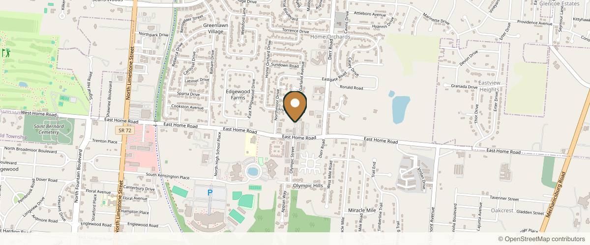 Map showing the exact location of Flawless Aesthetics at 1150 E Home Rd, Springfield, OH 45503, USA