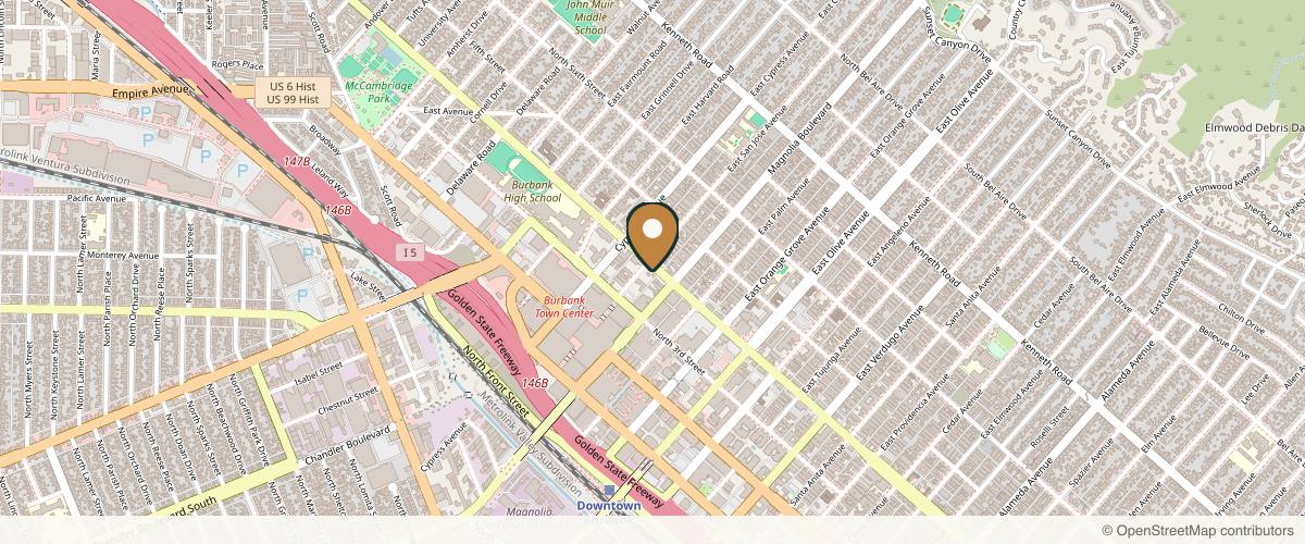 Map showing the exact location of Flawless Skin Center - Burbank: Med Spa at 435 N Glenoaks Blvd, Burbank, CA 91502, USA