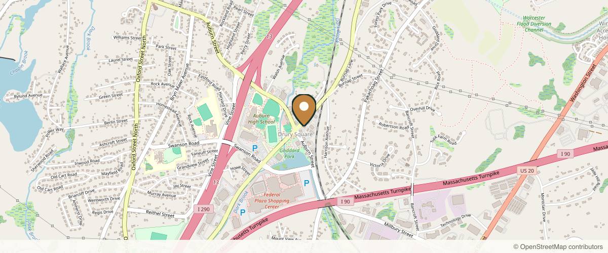 Map showing the exact location of Forever Young Medical Aesthetics at Southbridge St 325 R, Auburn, MA 01501, USA