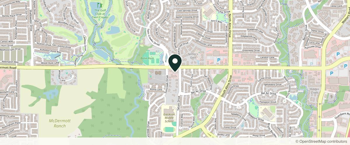 Map showing the exact location of Fountain of Youth Rejuvenate Center MedSpa at 1505 W McDermott Dr Ste 200 A, Allen, TX 75013, USA