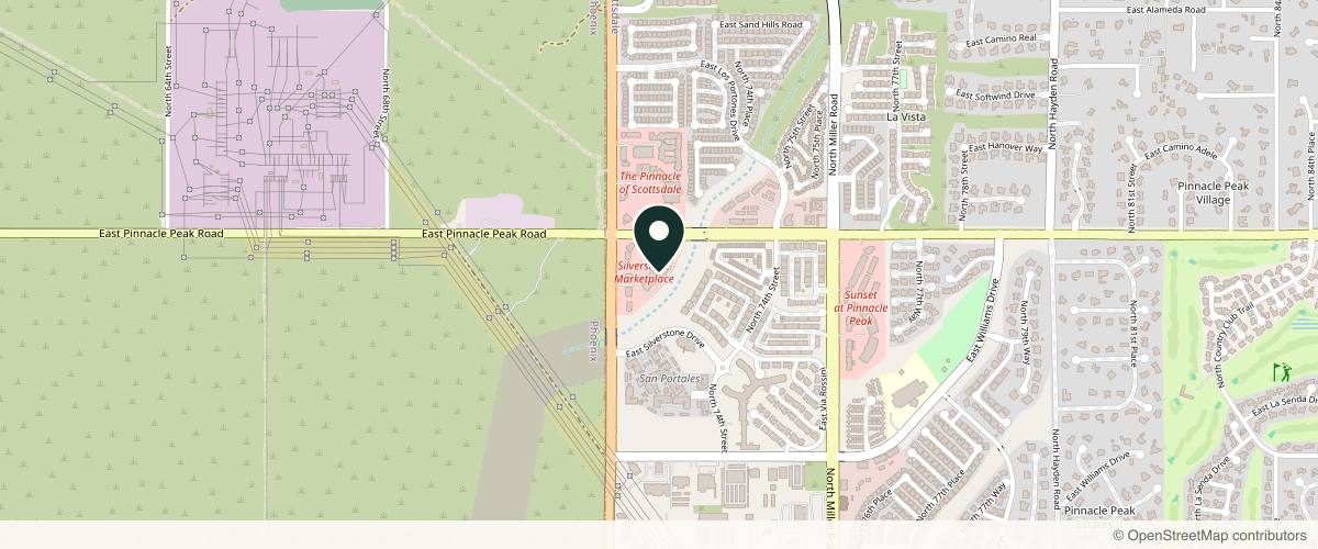 Map showing the exact location of Fresh Start Aesthetics Med Spa at 23207 N Scottsdale Rd B101, Scottsdale, AZ 85255, USA