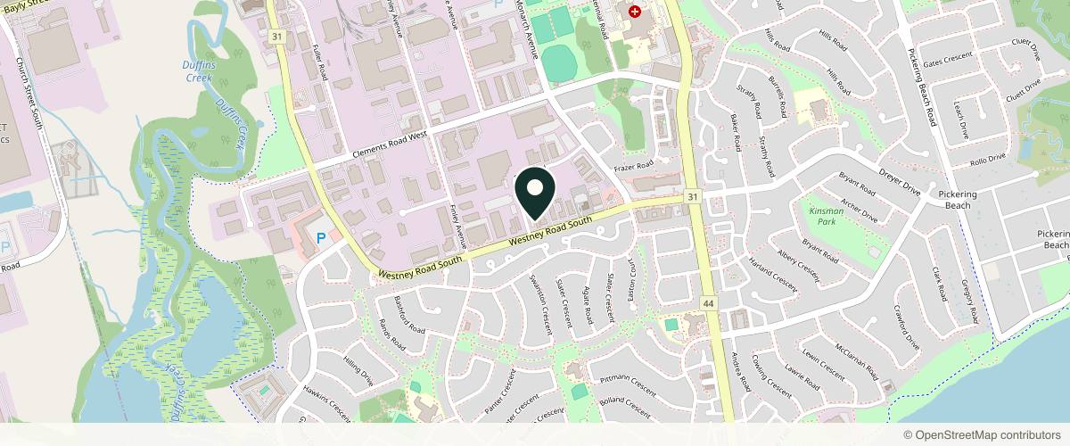 Map showing the exact location of Fresh Touch Med Spa at 31 Barr Rd unit#2, Ajax, ON L1S 3Y1, Canada