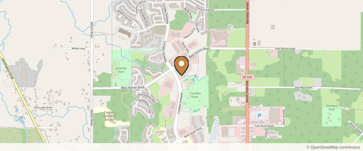 Map showing the exact location of Frontier Dermatology at 4540 Cordata Pkwy Ste 101, Bellingham, WA 98226, USA