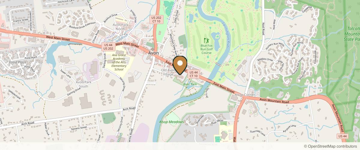 Map showing the exact location of Fuse Medspa and Wellness at 51 E Main St #18, Avon, CT 06001, USA