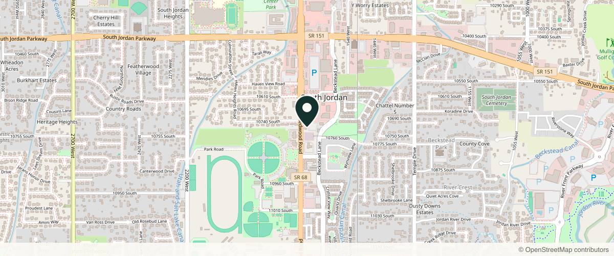 Map showing the exact location of Gallery of Aesthetics Medical Spa at 10709 S Redwood Rd #103, South Jordan, UT 84095, USA