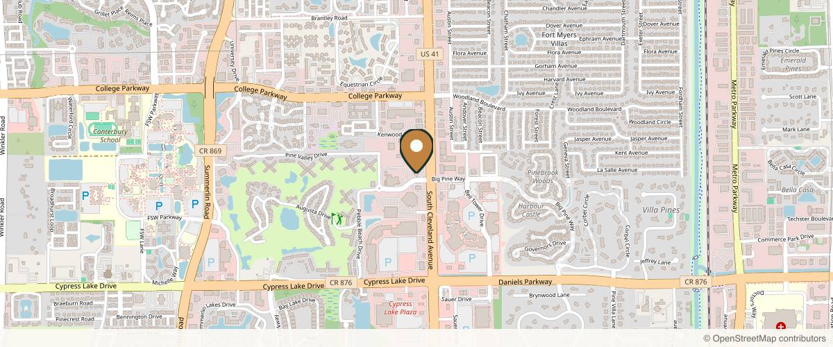 Map showing the exact location of Garramone Plastic Surgery at 12998 S Cleveland Ave, Fort Myers, FL 33907, USA