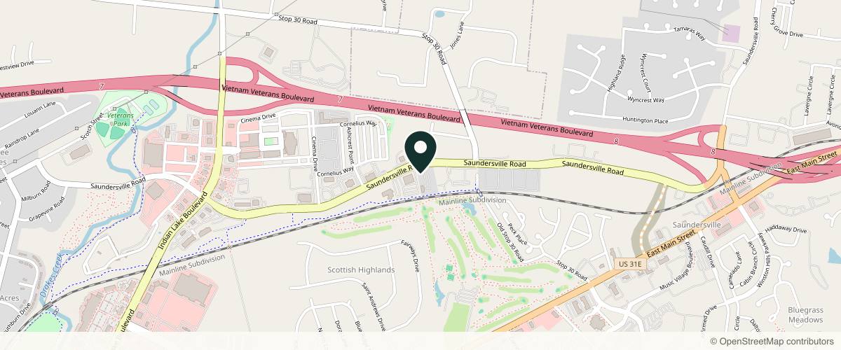 Map showing the exact location of Genesis Lifestyle Medicine at 174 Saundersville Rd #103, Hendersonville, TN 37075, USA