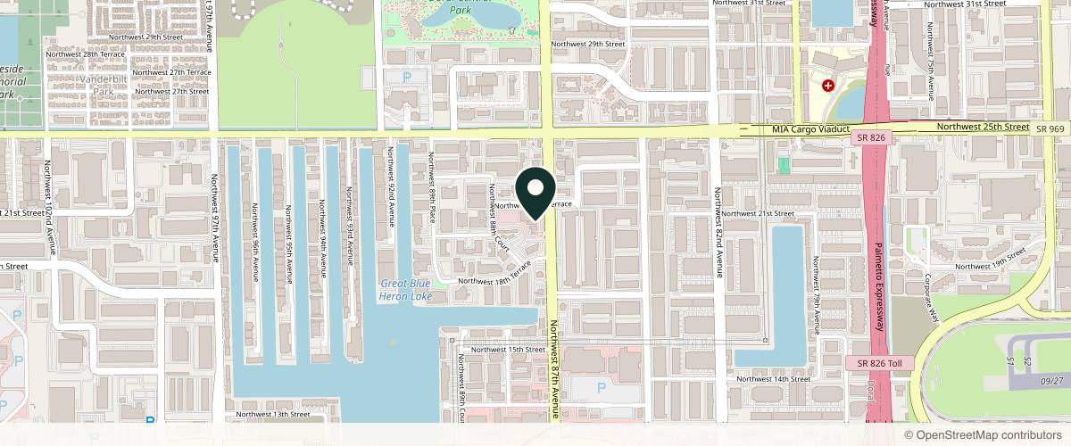 Map showing the exact location of GLANZ Endocrinology | Aesthetics | Wellness at 2000 NW 87th Ave Ste 201, Doral, FL 33172, USA