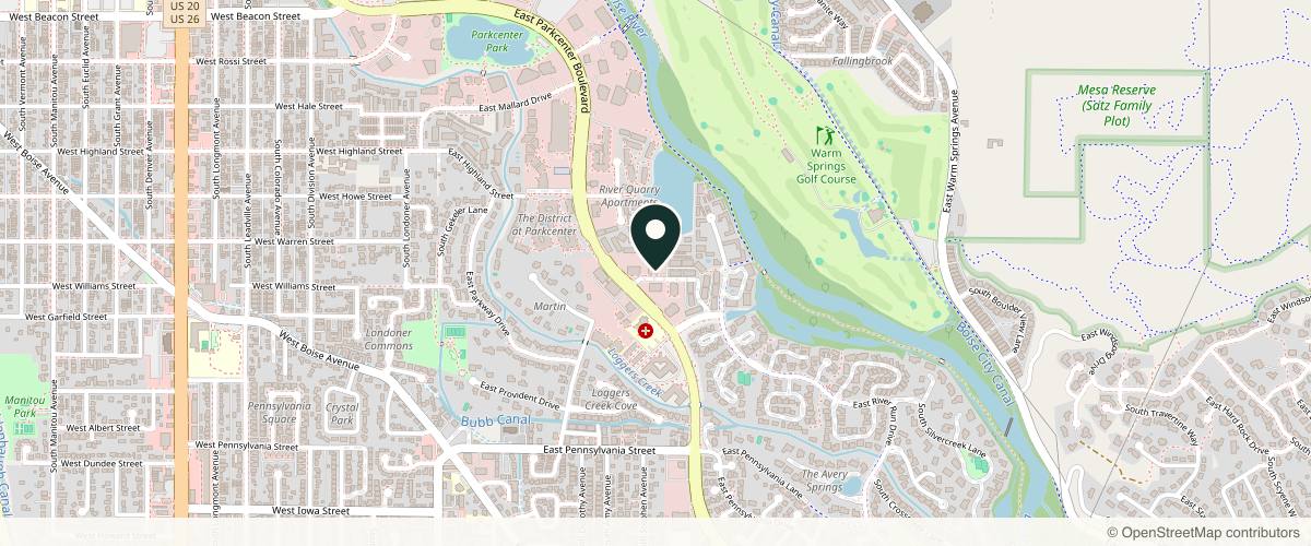 Map showing the exact location of Glo Boise at 670 E Riverpark Ln #130, Boise, ID 83706, USA
