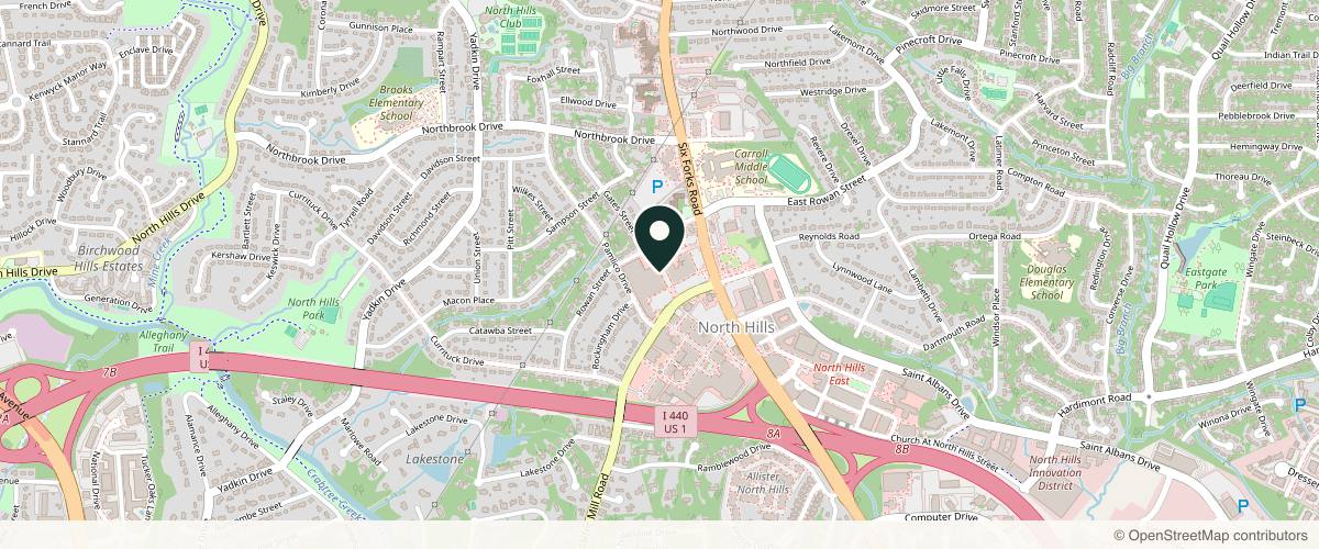 Map showing the exact location of Glo de Vie Med Spa at 4209 Lassiter Mill Rd Ste 133, Raleigh, NC 27609, USA