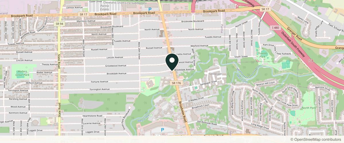Map showing the exact location of Glo Dermatology at 5500 Broadview Rd Suite 100, Parma, OH 44134